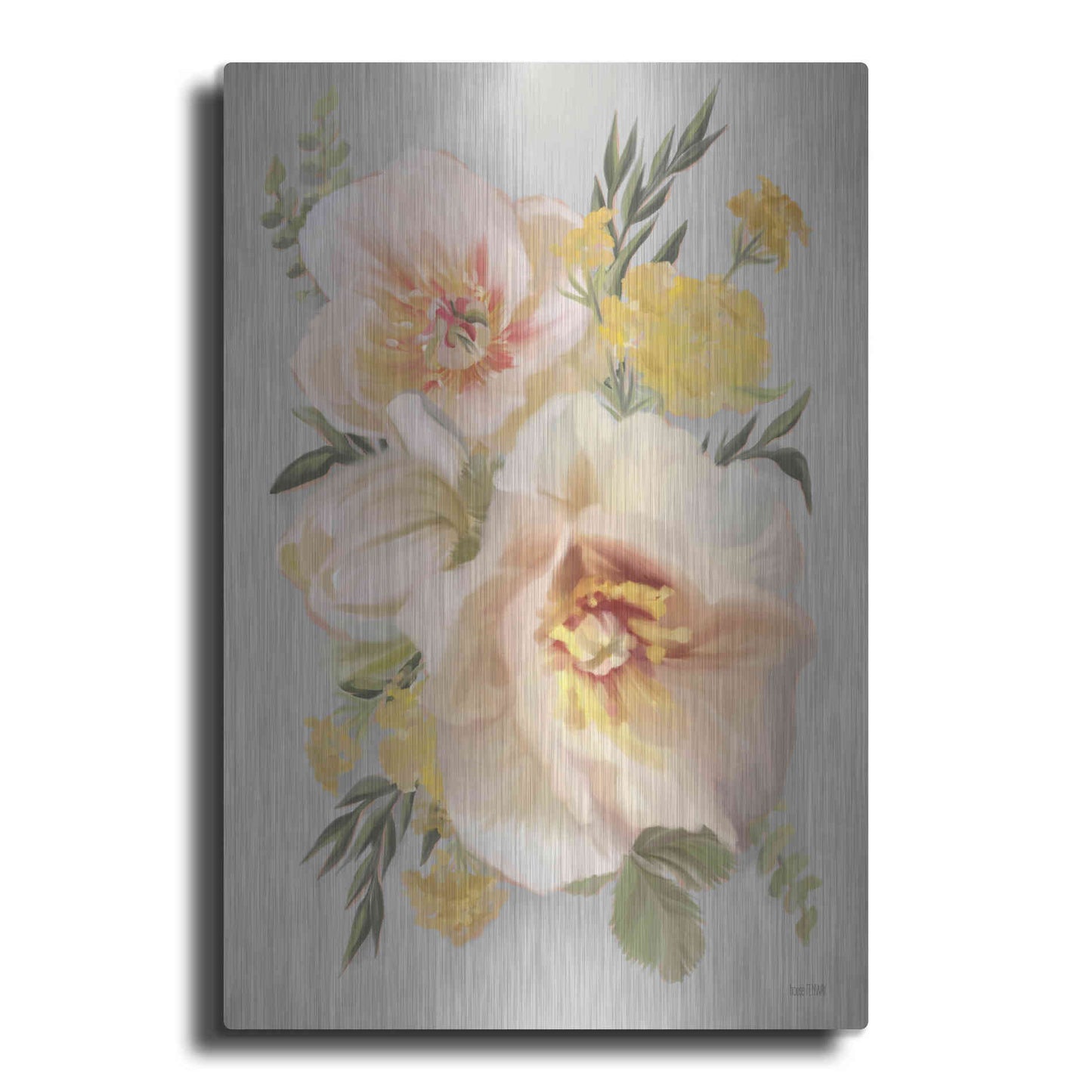 Luxe Metal Art 'Wild Anemone Bouquet' by House Fenway, Metal Wall Art