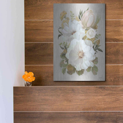 Luxe Metal Art 'Floral Tansy Bouquet' by House Fenway, Metal Wall Art,12x16