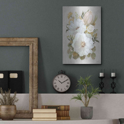 Luxe Metal Art 'Floral Tansy Bouquet' by House Fenway, Metal Wall Art,12x16