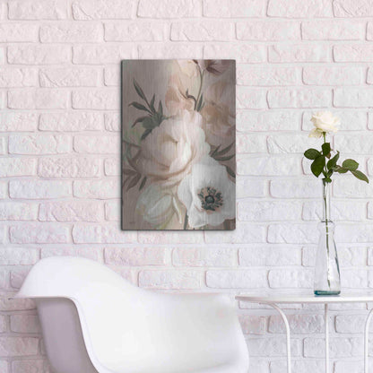 Luxe Metal Art 'Blush Peony Bouquet' by House Fenway, Metal Wall Art,16x24
