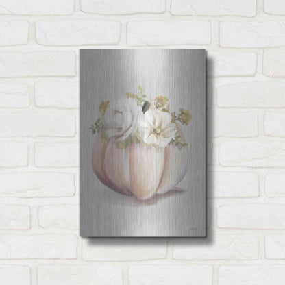 Luxe Metal Art 'Blush Pumpkin' by House Fenway, Metal Wall Art,12x16