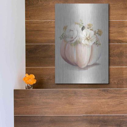 Luxe Metal Art 'Blush Pumpkin' by House Fenway, Metal Wall Art,12x16