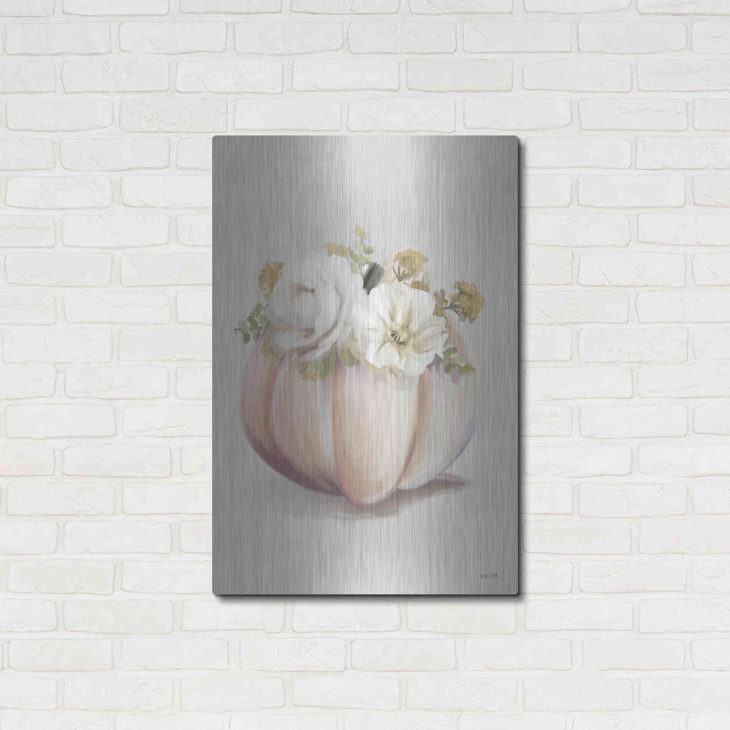 Luxe Metal Art 'Blush Pumpkin' by House Fenway, Metal Wall Art,24x36