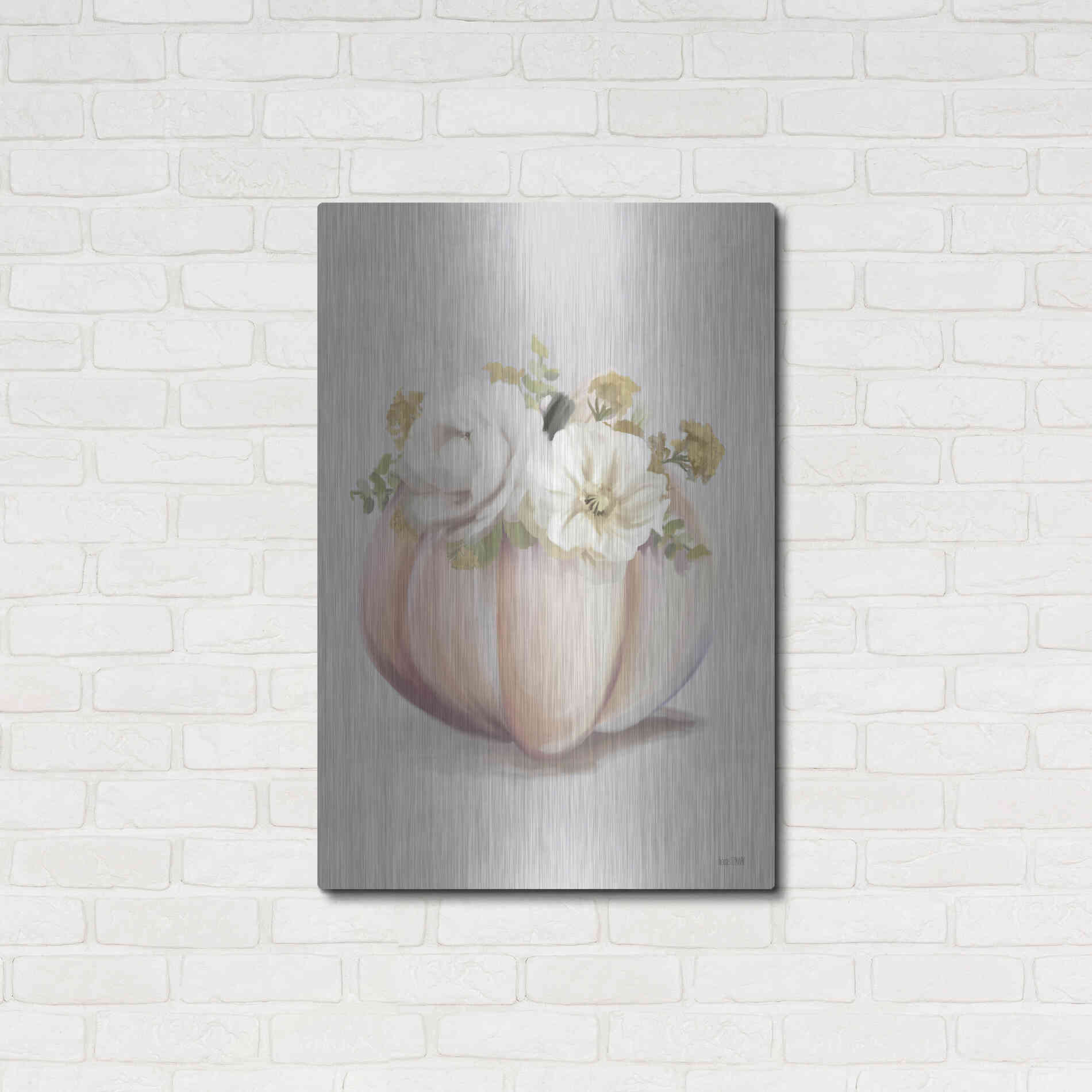 Luxe Metal Art 'Blush Pumpkin' by House Fenway, Metal Wall Art,24x36
