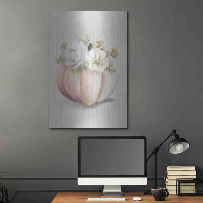 Luxe Metal Art 'Blush Pumpkin' by House Fenway, Metal Wall Art,24x36