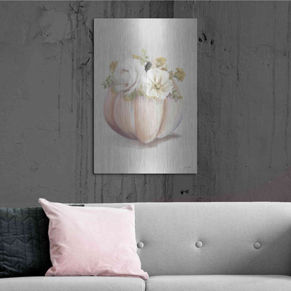 Luxe Metal Art 'Blush Pumpkin' by House Fenway, Metal Wall Art,24x36