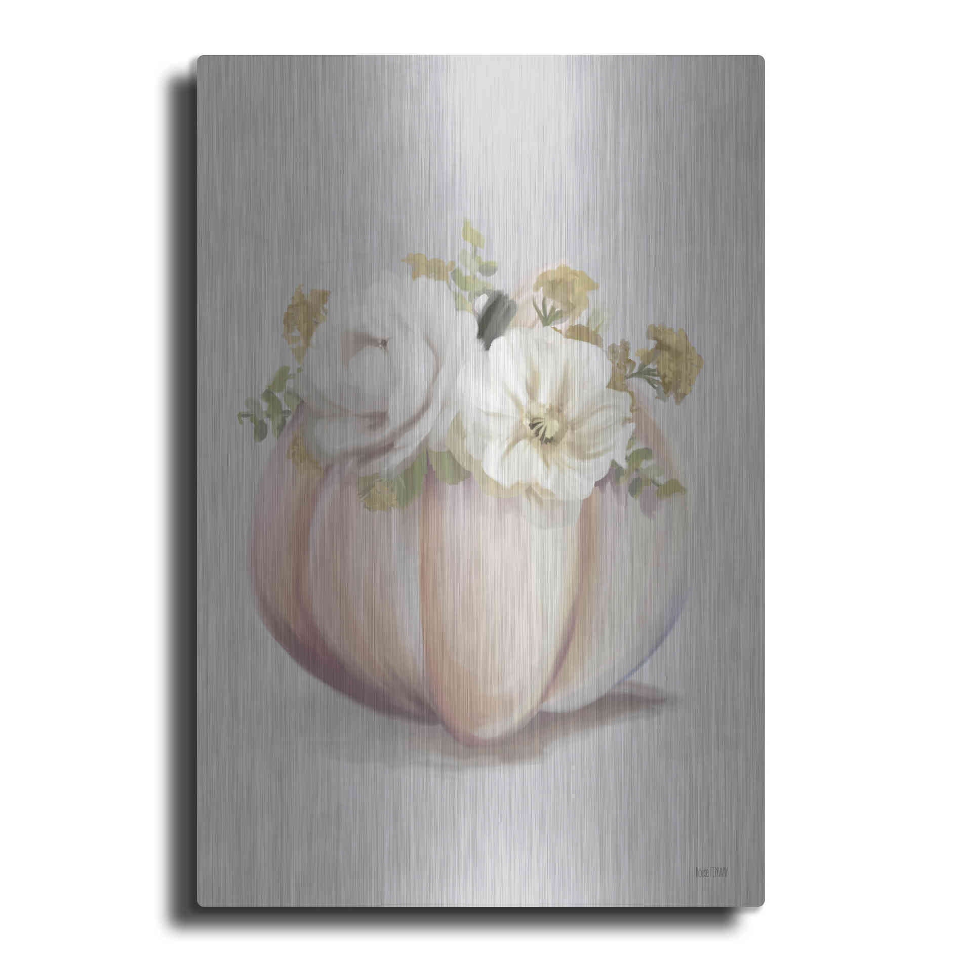 Luxe Metal Art 'Blush Pumpkin' by House Fenway, Metal Wall Art