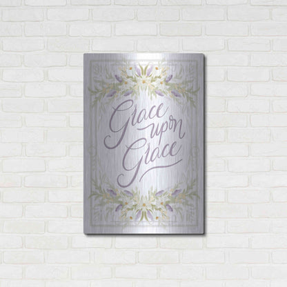 Luxe Metal Art 'Grace Upon Grace' by House Fenway, Metal Wall Art,24x36