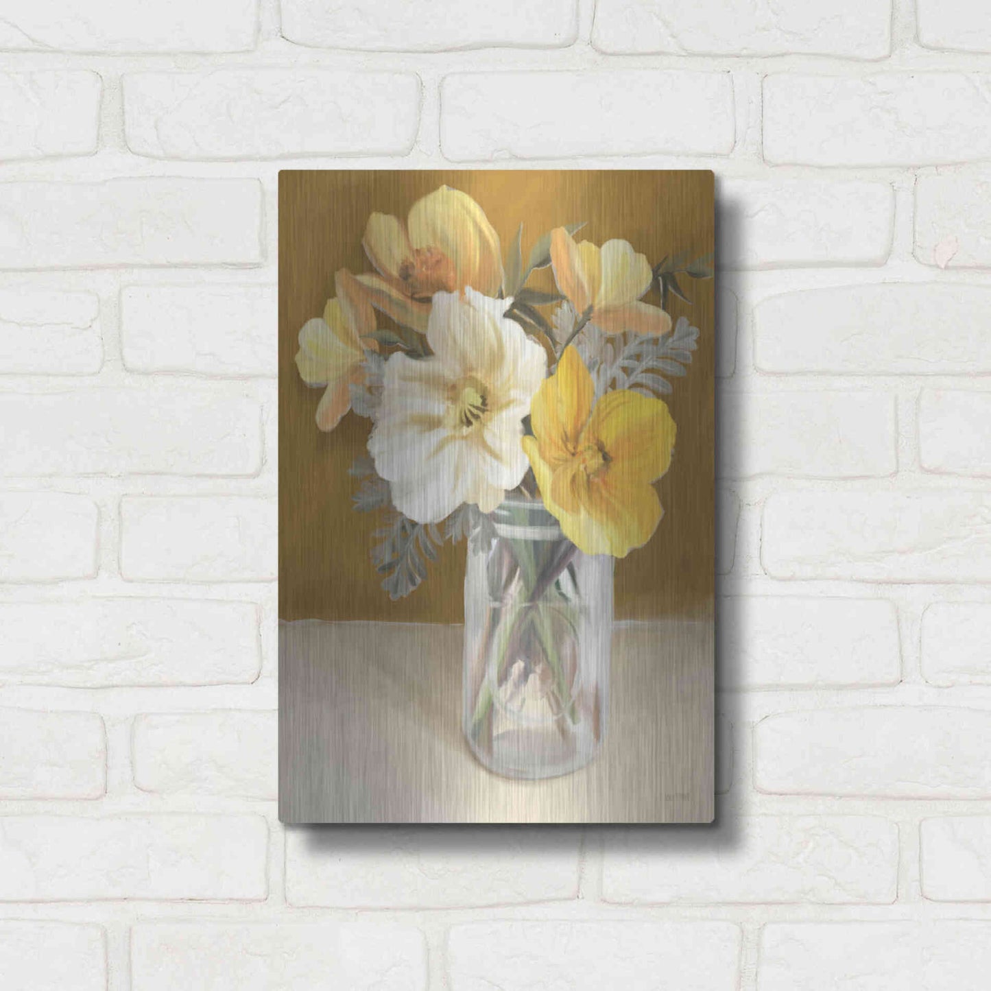 Luxe Metal Art 'Butterscotch Bunch' by House Fenway, Metal Wall Art,12x16