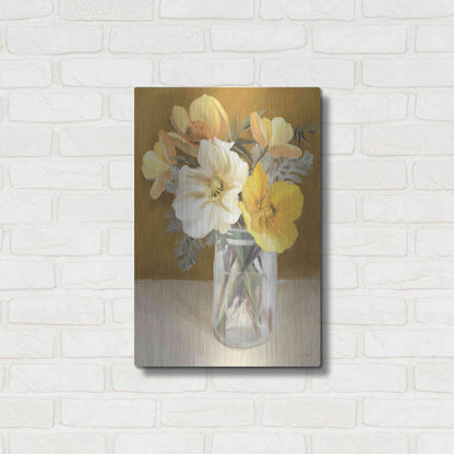 Luxe Metal Art 'Butterscotch Bunch' by House Fenway, Metal Wall Art,16x24