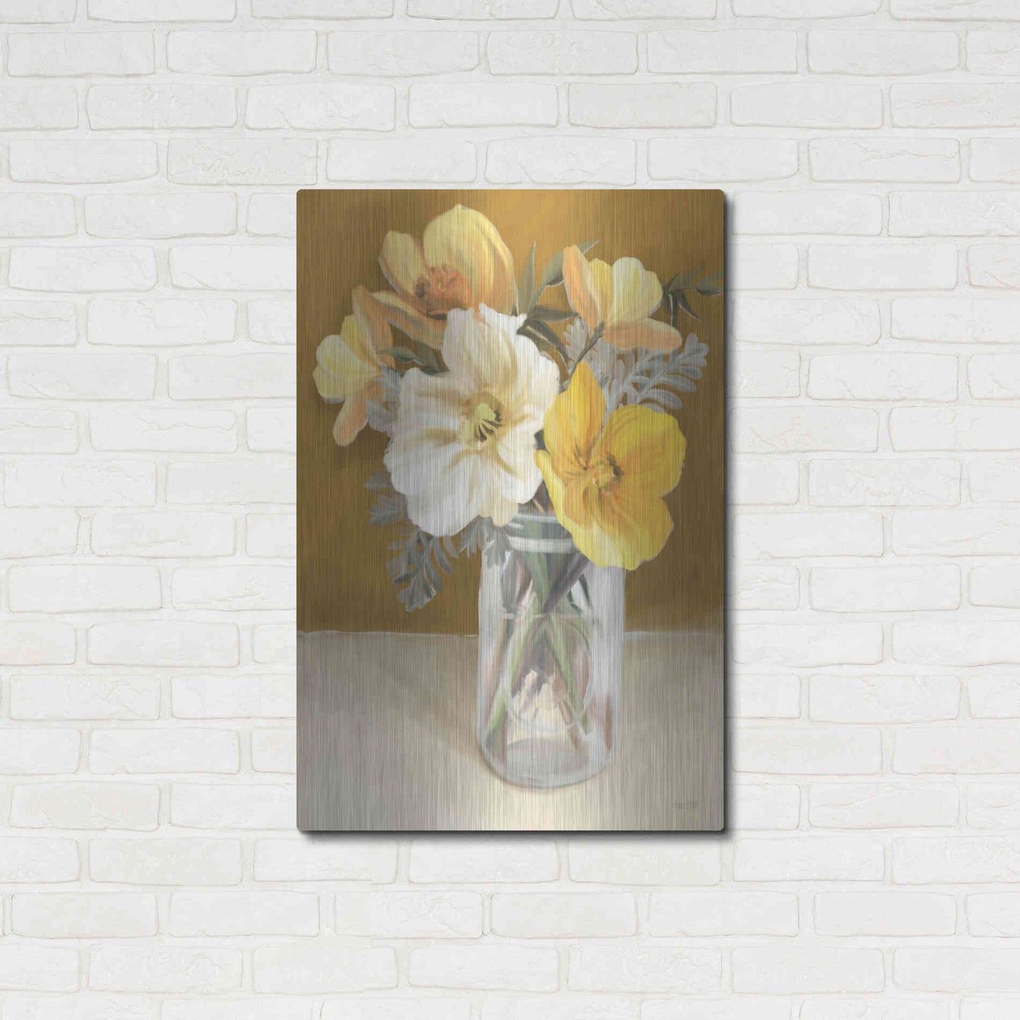 Luxe Metal Art 'Butterscotch Bunch' by House Fenway, Metal Wall Art,24x36