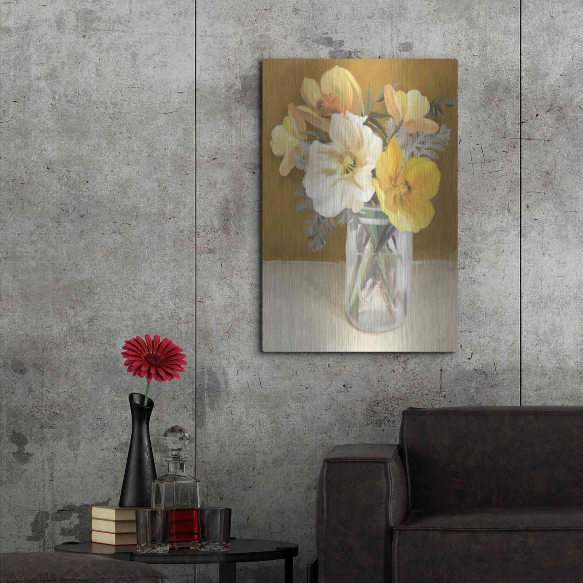 Luxe Metal Art 'Butterscotch Bunch' by House Fenway, Metal Wall Art,24x36