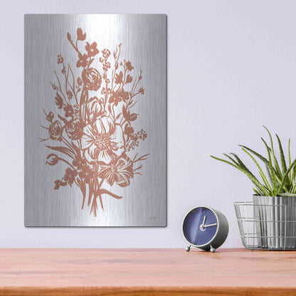 Luxe Metal Art 'Floral Blossoms' by House Fenway, Metal Wall Art,12x16