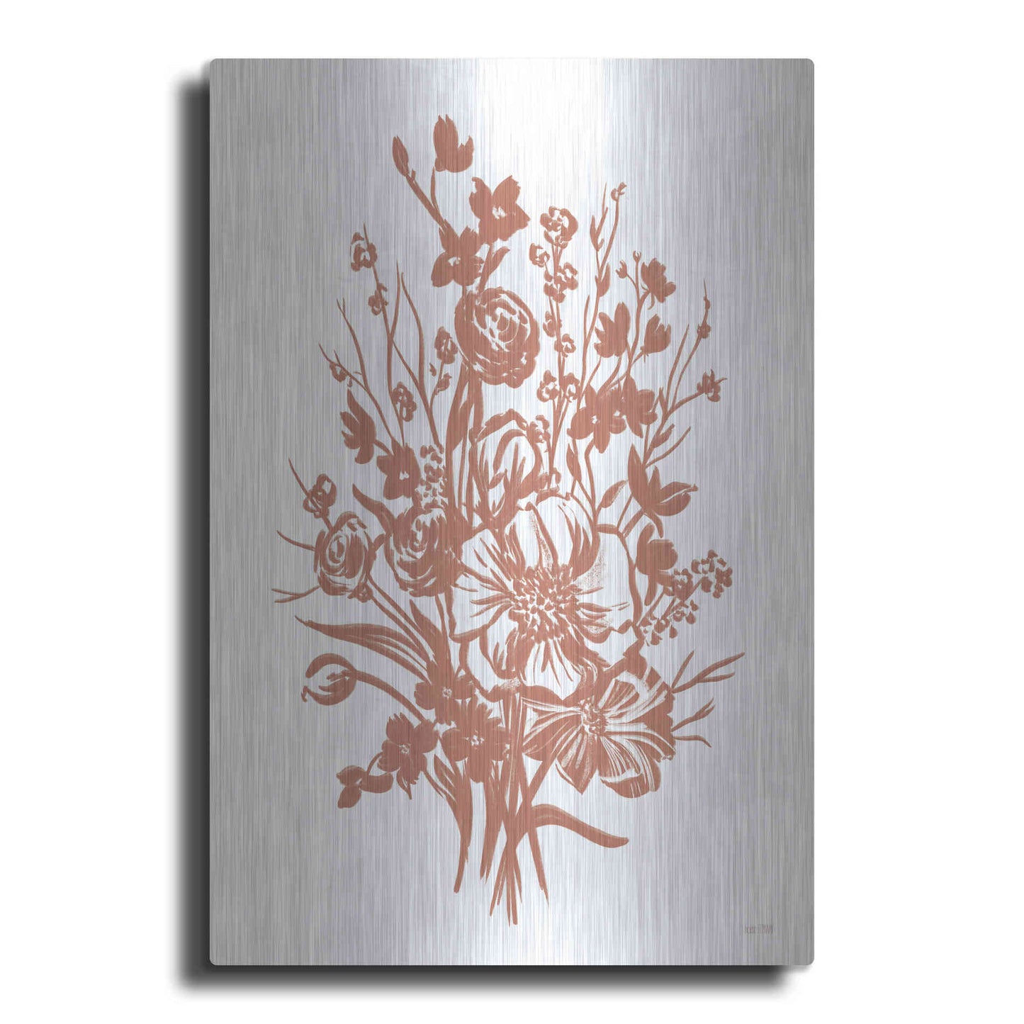 Luxe Metal Art 'Floral Blossoms' by House Fenway, Metal Wall Art