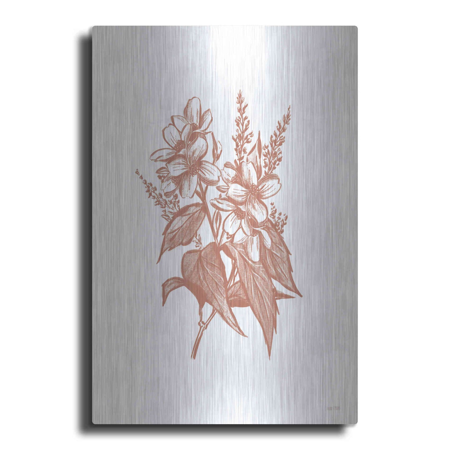 Luxe Metal Art 'Wildflowers I' by House Fenway, Metal Wall Art