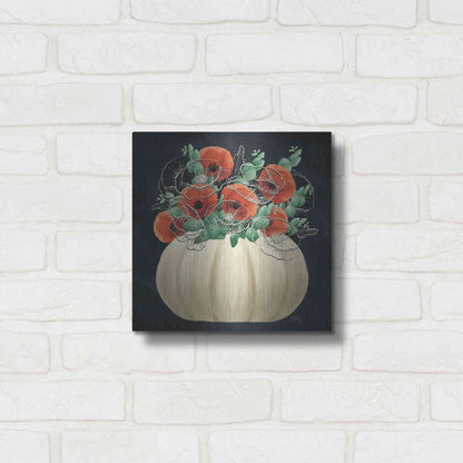 Luxe Metal Art 'Poppy Pumpkin' by Heidi Kuntz, Metal Wall Art,12x12