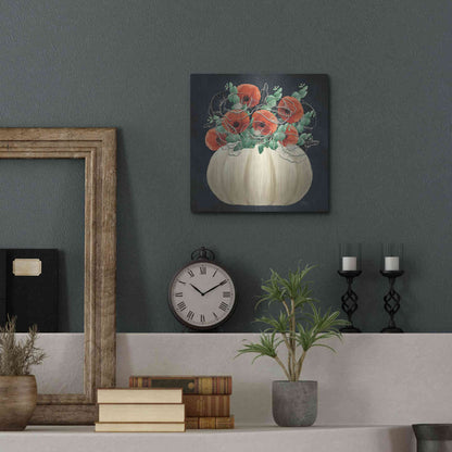 Luxe Metal Art 'Poppy Pumpkin' by Heidi Kuntz, Metal Wall Art,12x12