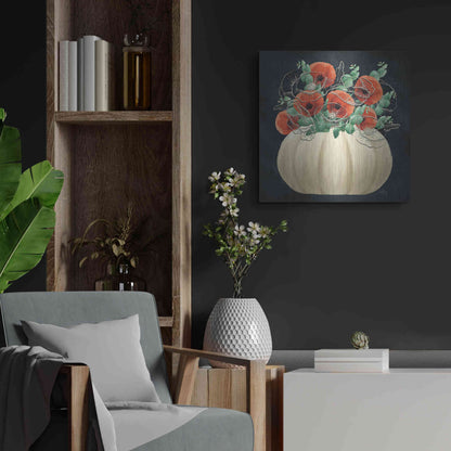 Luxe Metal Art 'Poppy Pumpkin' by Heidi Kuntz, Metal Wall Art,24x24