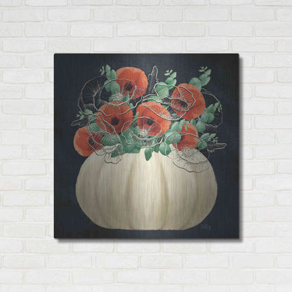 Luxe Metal Art 'Poppy Pumpkin' by Heidi Kuntz, Metal Wall Art,36x36