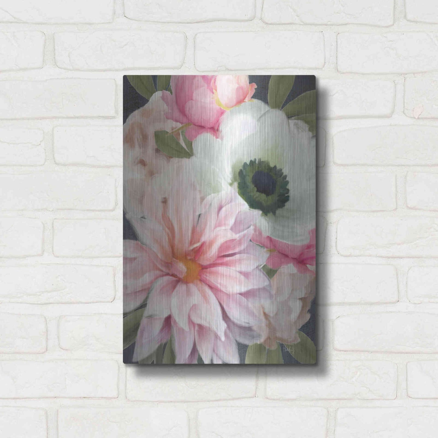 Luxe Metal Art 'Pink Spring Mix' by Heidi Kuntz, Metal Wall Art,12x16