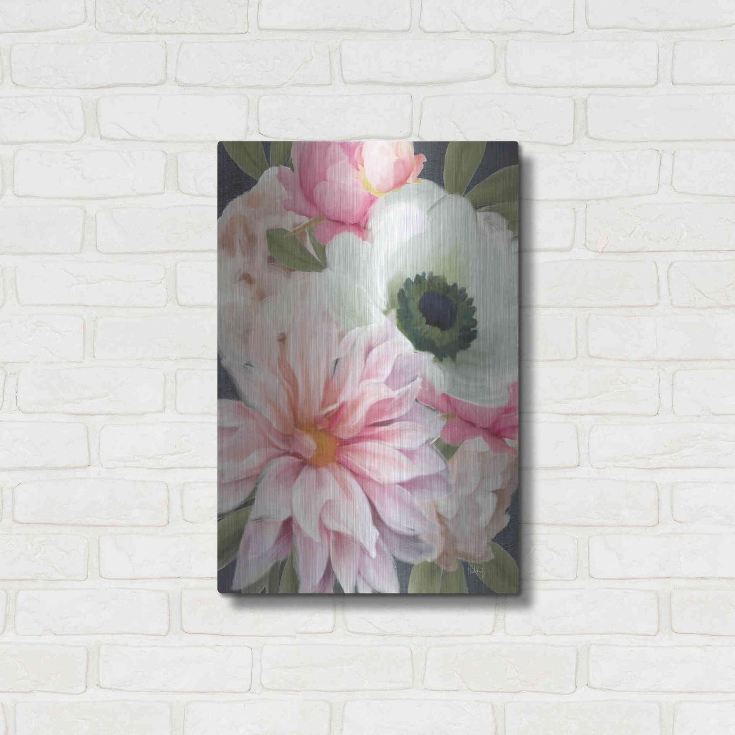 Luxe Metal Art 'Pink Spring Mix' by Heidi Kuntz, Metal Wall Art,16x24