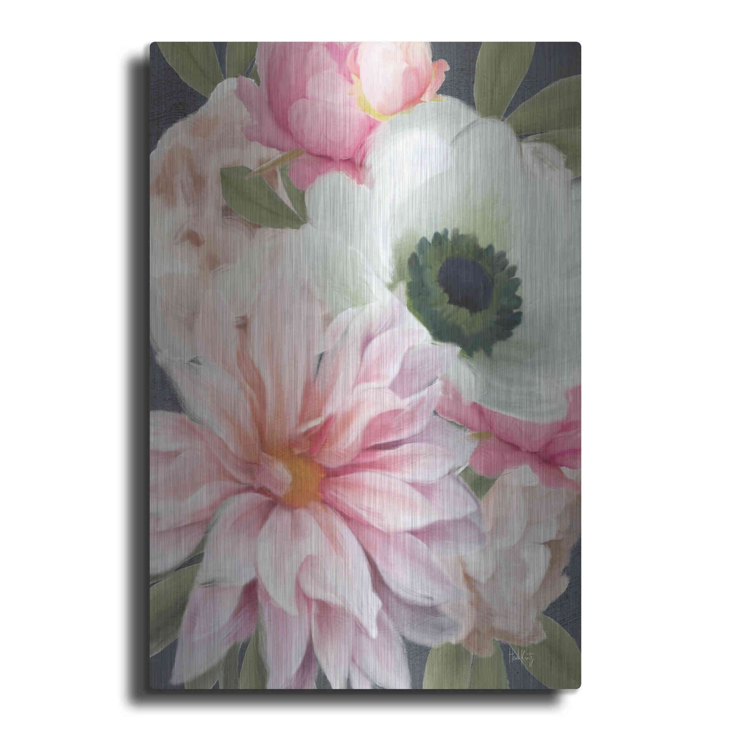 Luxe Metal Art 'Pink Spring Mix' by Heidi Kuntz, Metal Wall Art