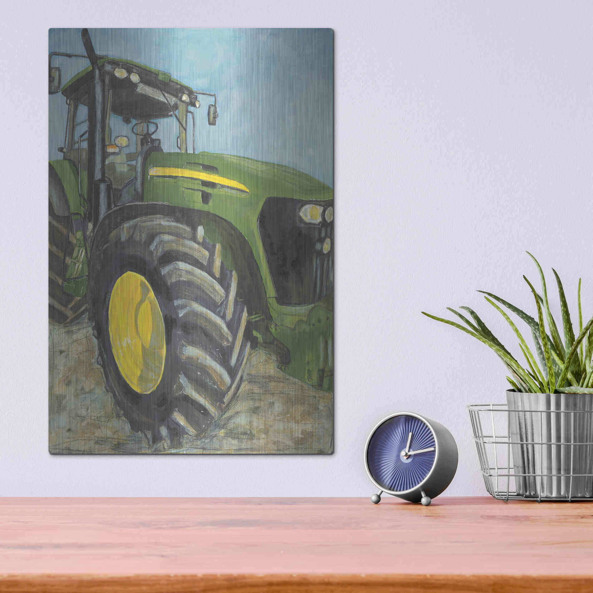 Luxe Metal Art 'Farm Days' by Jennifer Holden, Metal Wall Art,12x16