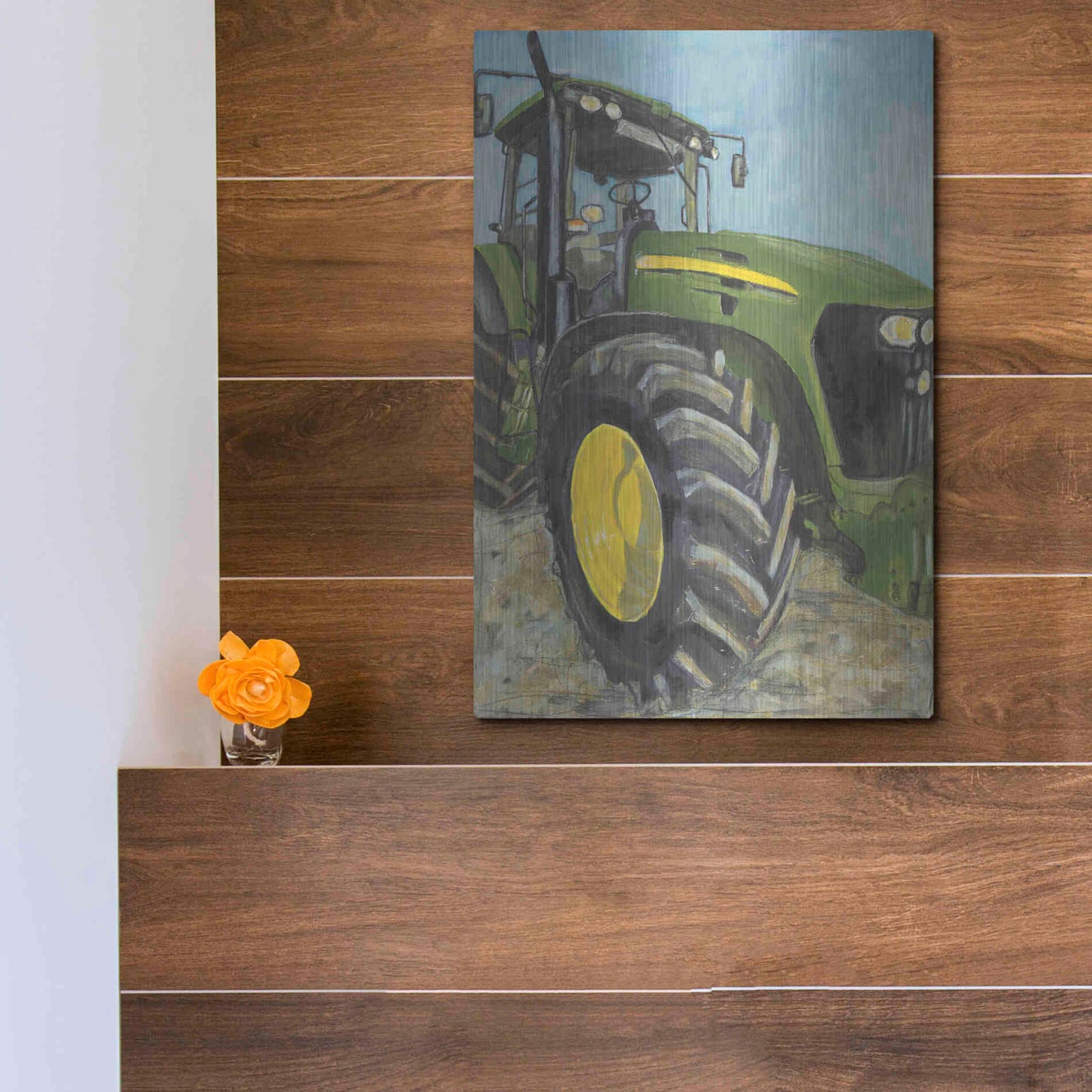Luxe Metal Art 'Farm Days' by Jennifer Holden, Metal Wall Art,12x16