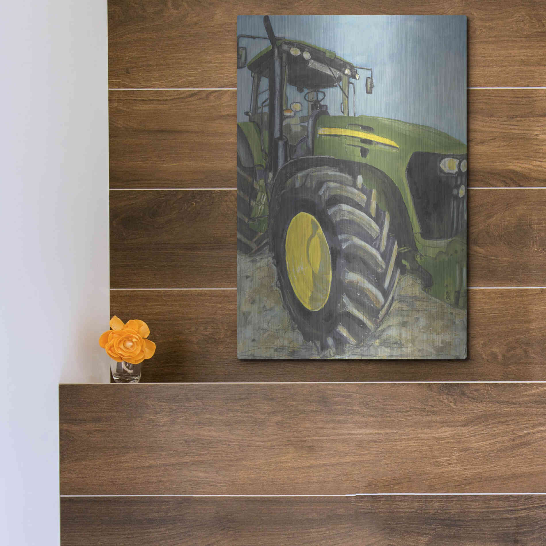 Luxe Metal Art 'Farm Days' by Jennifer Holden, Metal Wall Art,12x16