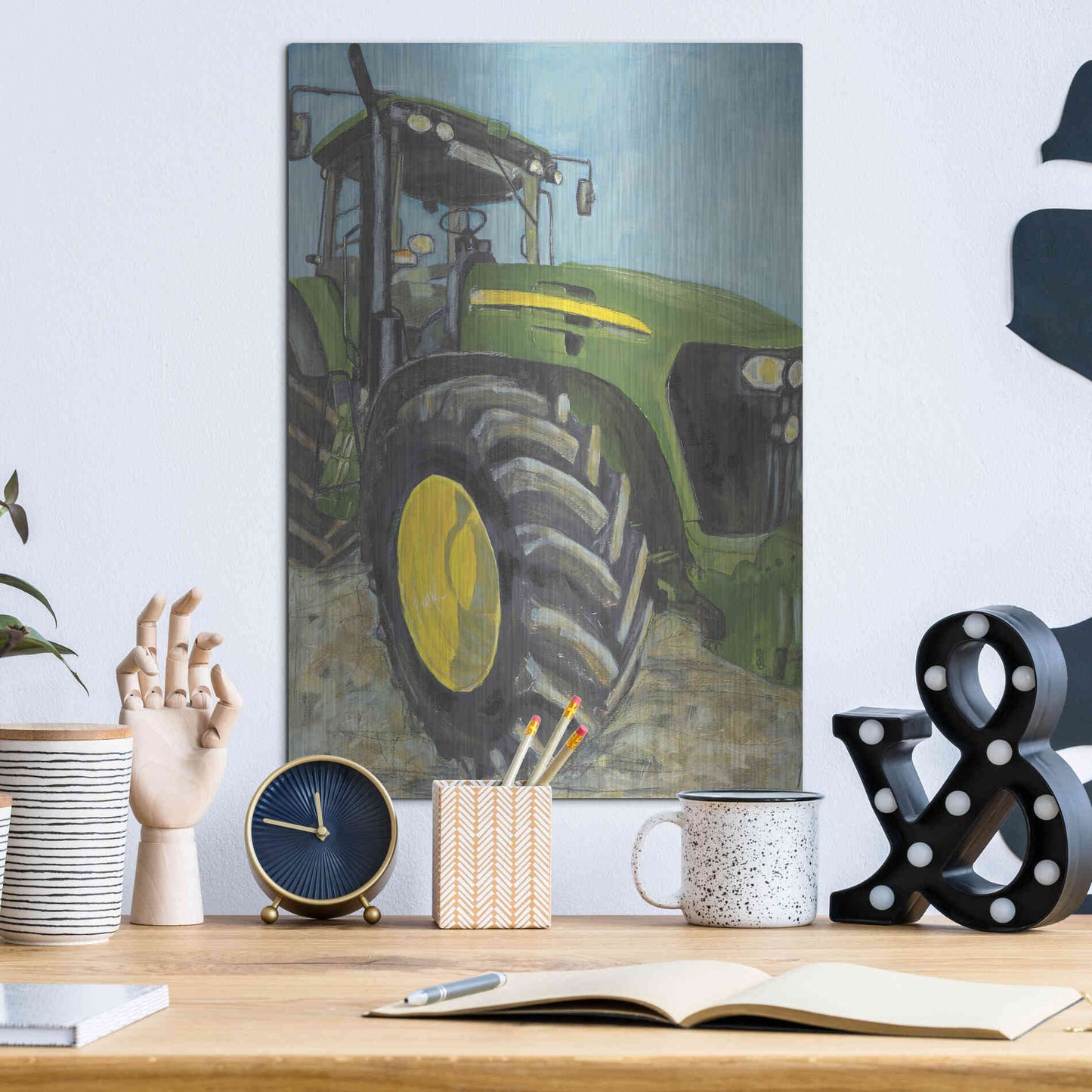 Luxe Metal Art 'Farm Days' by Jennifer Holden, Metal Wall Art,12x16