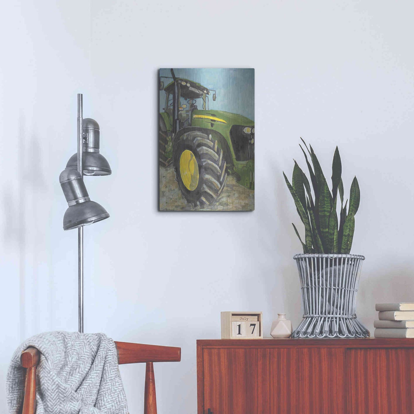 Luxe Metal Art 'Farm Days' by Jennifer Holden, Metal Wall Art,16x24