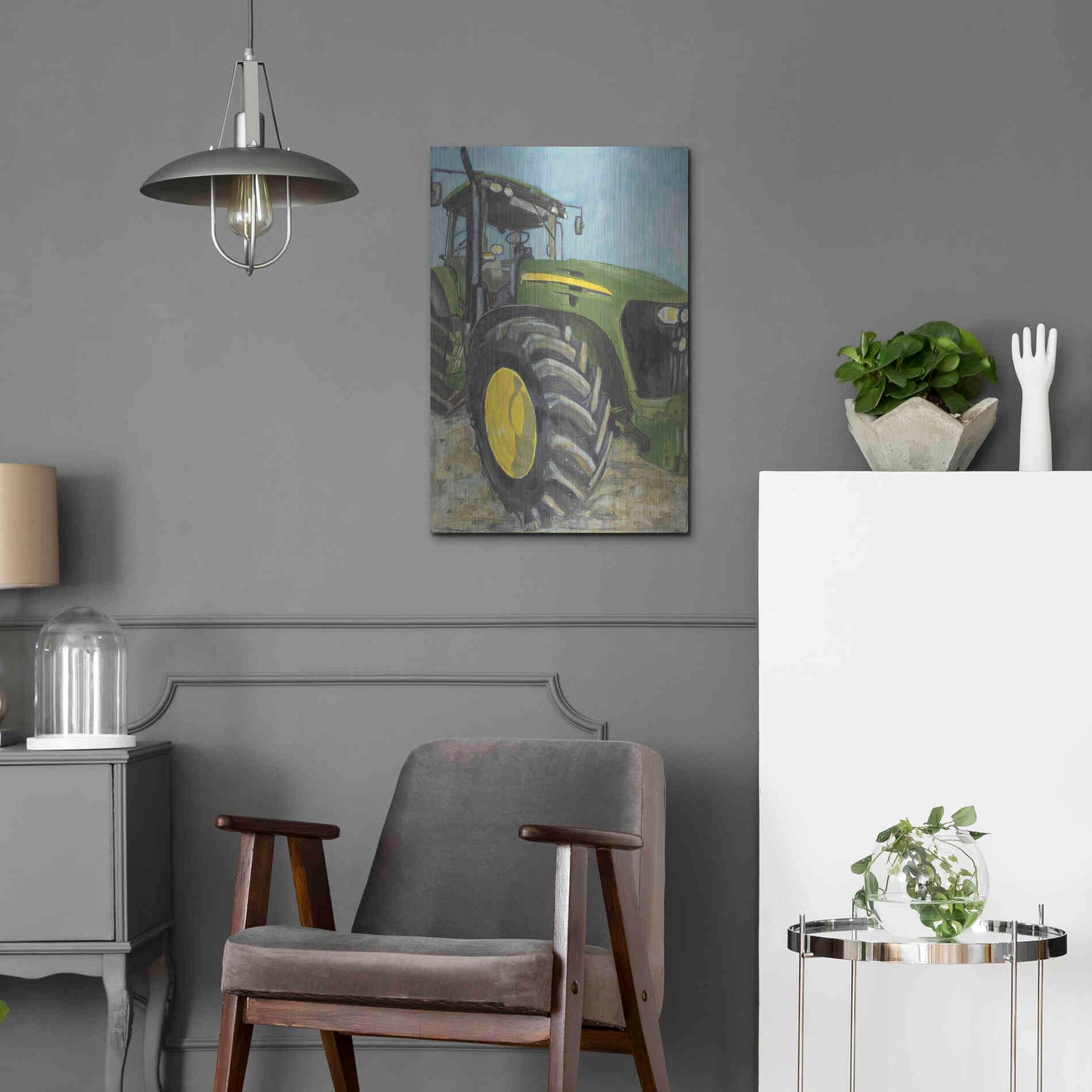 Luxe Metal Art 'Farm Days' by Jennifer Holden, Metal Wall Art,16x24