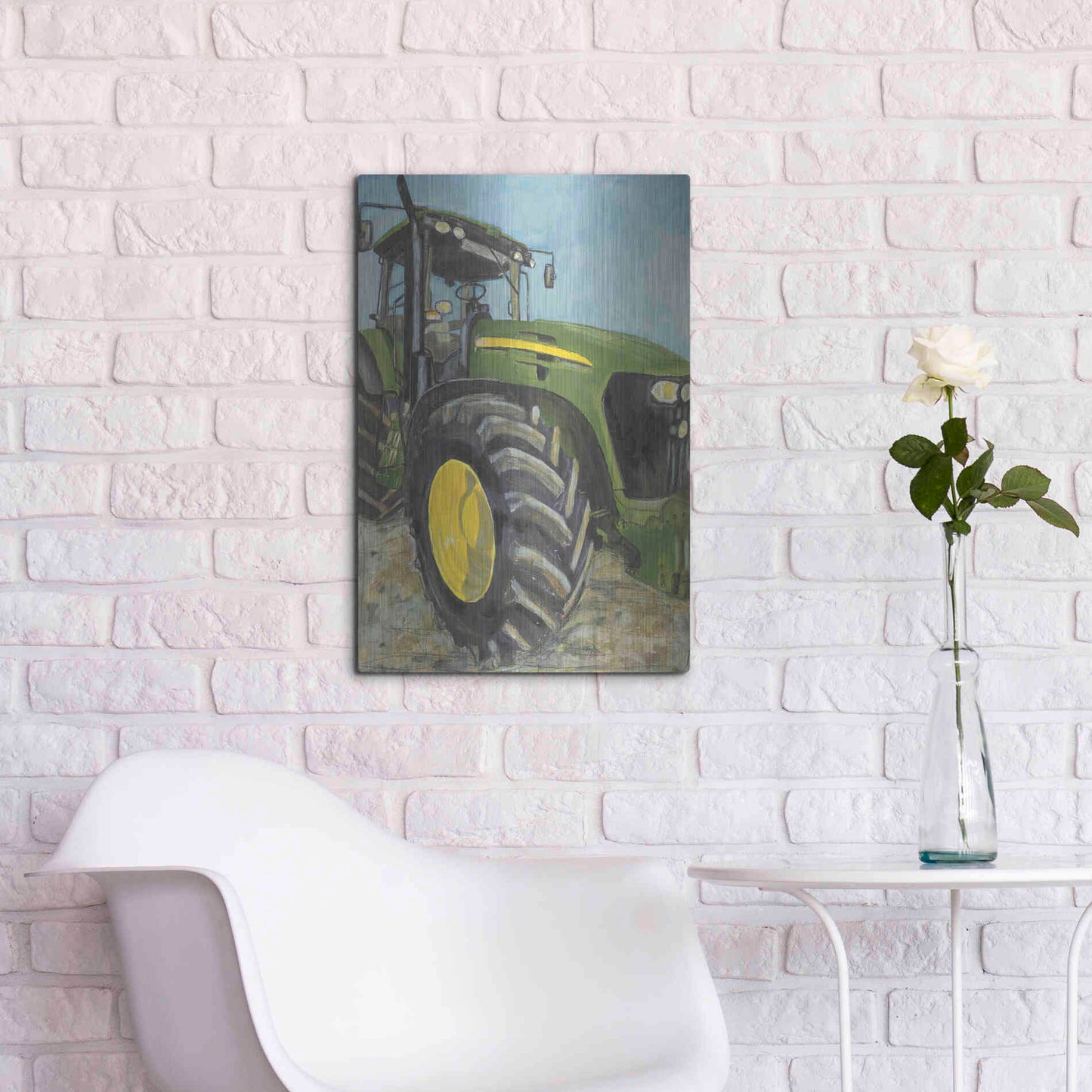 Luxe Metal Art 'Farm Days' by Jennifer Holden, Metal Wall Art,16x24