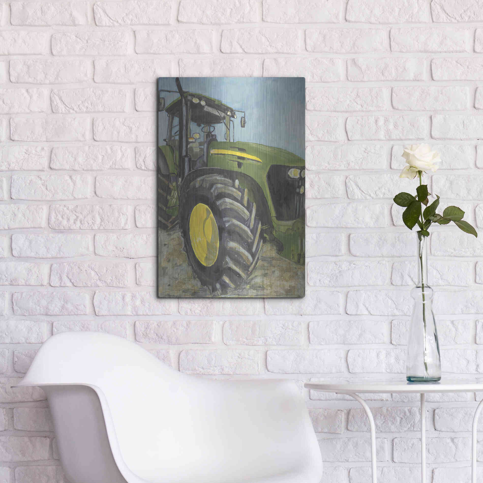 Luxe Metal Art 'Farm Days' by Jennifer Holden, Metal Wall Art,16x24