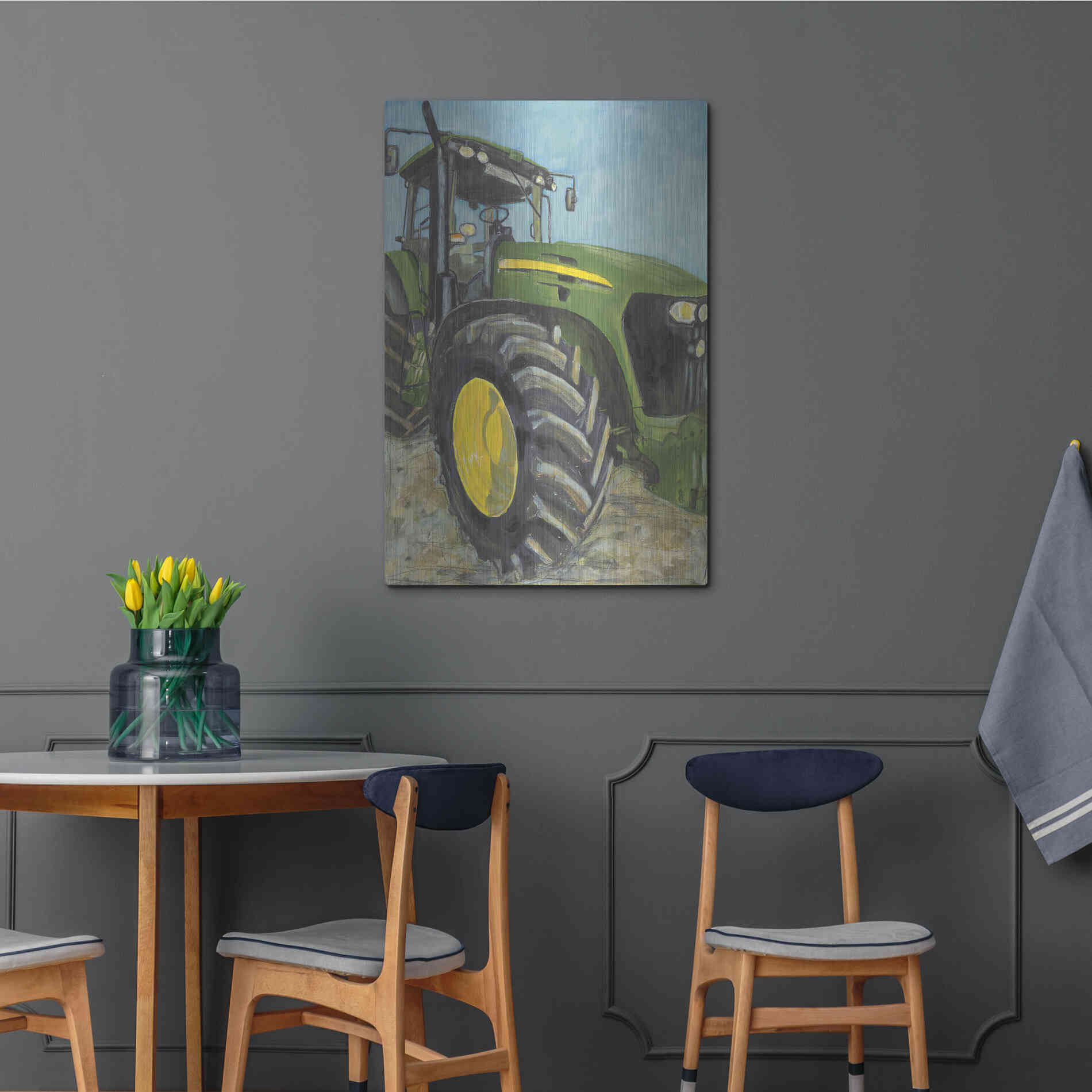 Luxe Metal Art 'Farm Days' by Jennifer Holden, Metal Wall Art,24x36