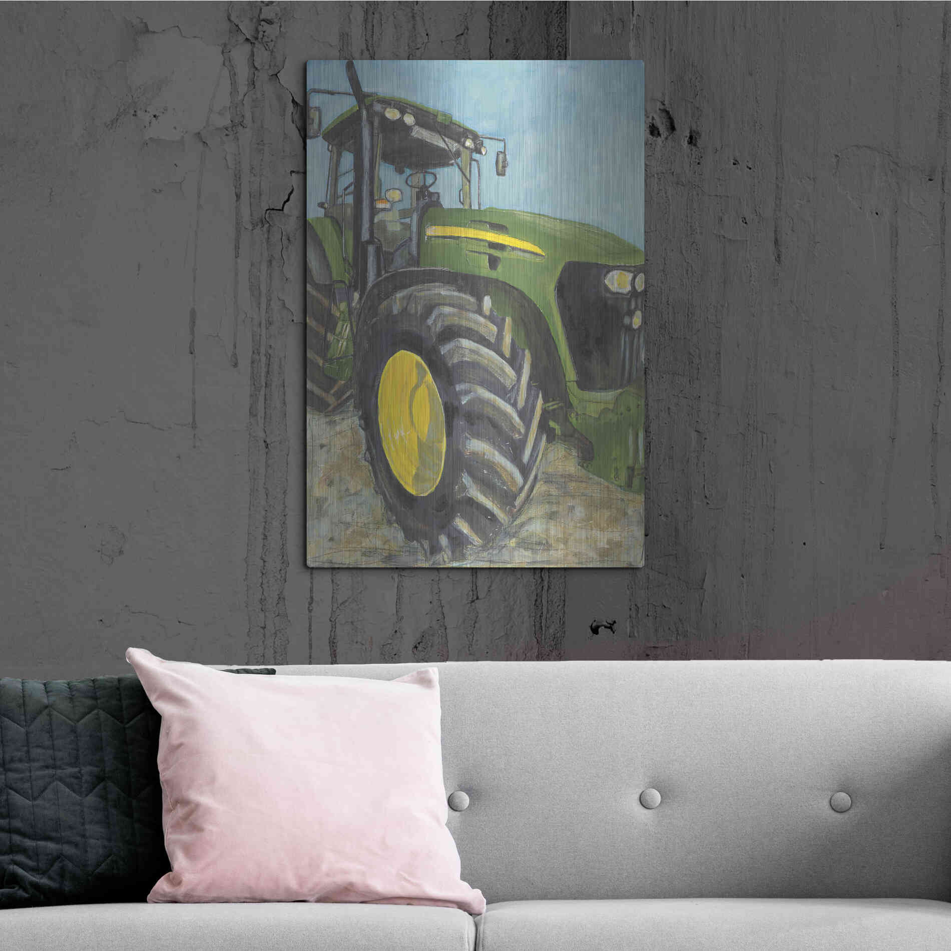 Luxe Metal Art 'Farm Days' by Jennifer Holden, Metal Wall Art,24x36