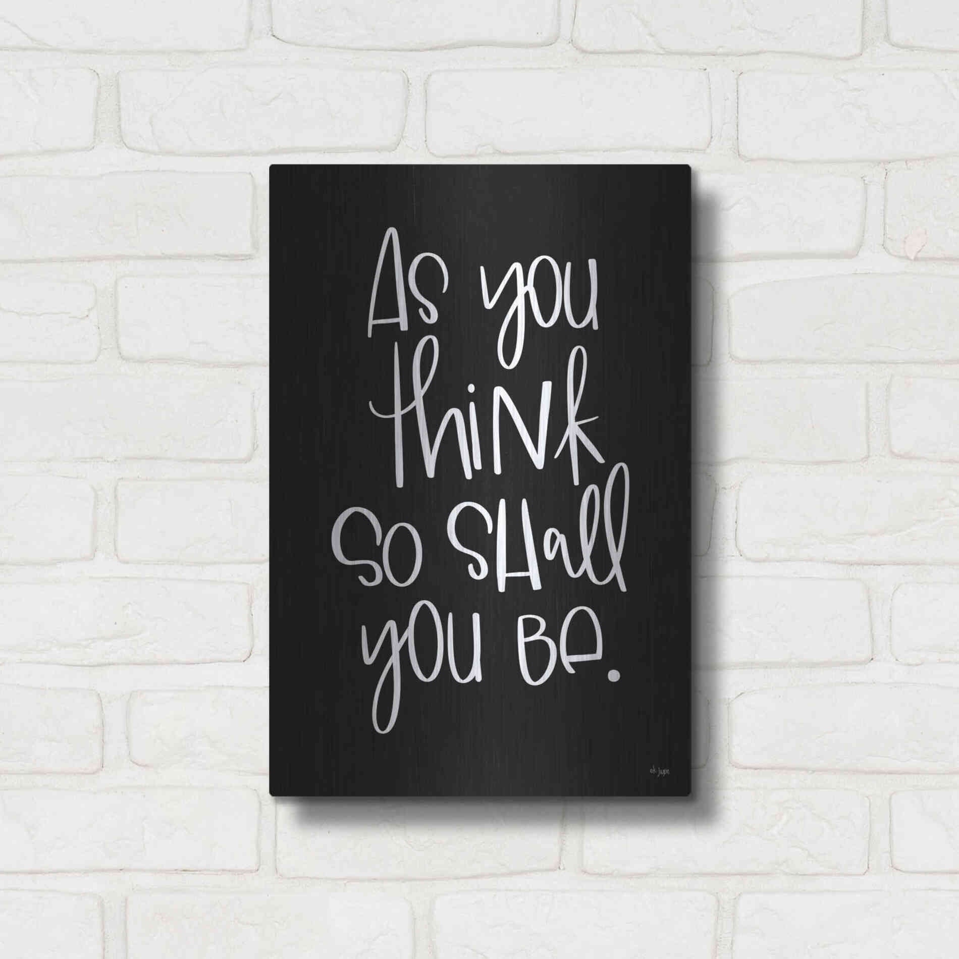 Luxe Metal Art 'As You Think' by Jaxn Blvd., Metal Wall Art,12x16