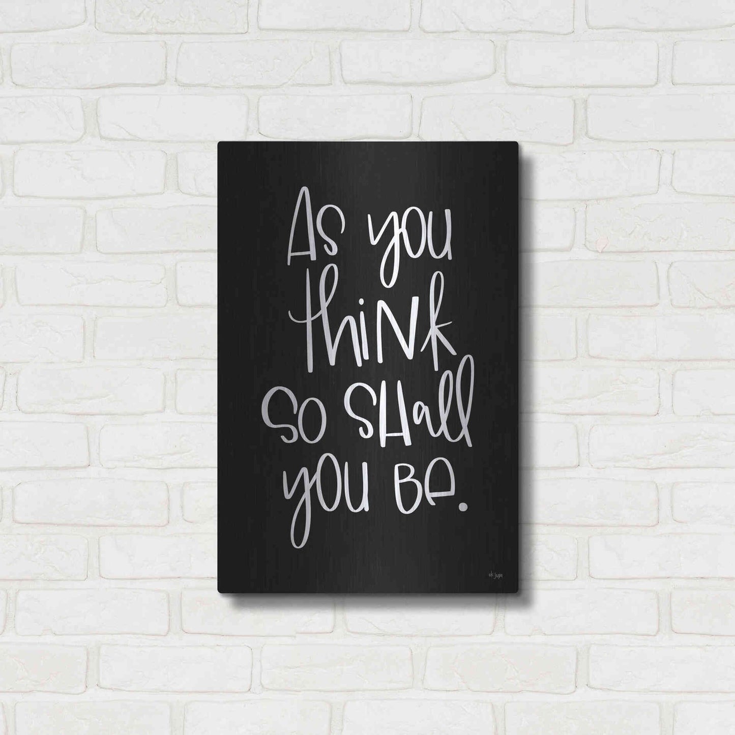 Luxe Metal Art 'As You Think' by Jaxn Blvd., Metal Wall Art,16x24