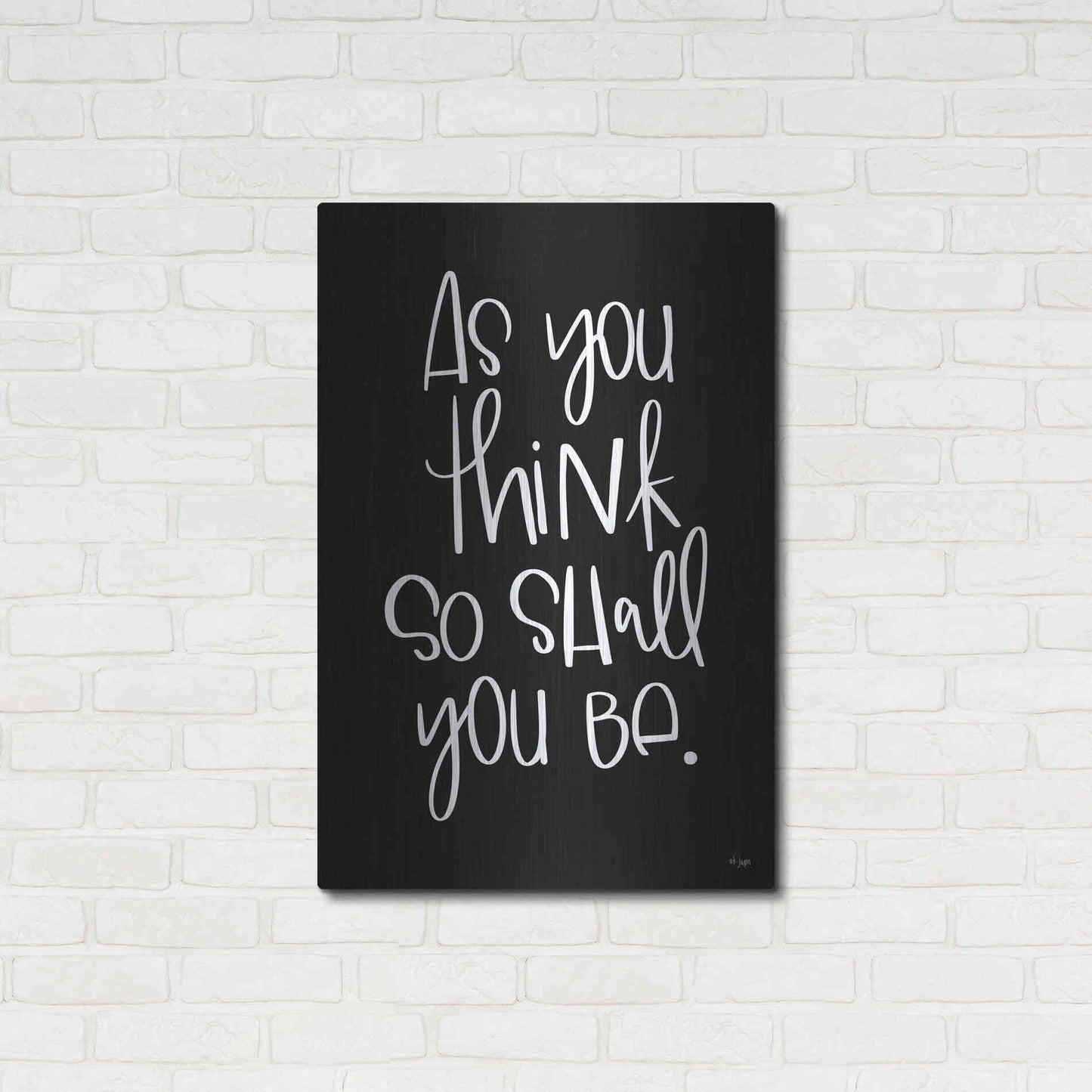 Luxe Metal Art 'As You Think' by Jaxn Blvd., Metal Wall Art,24x36