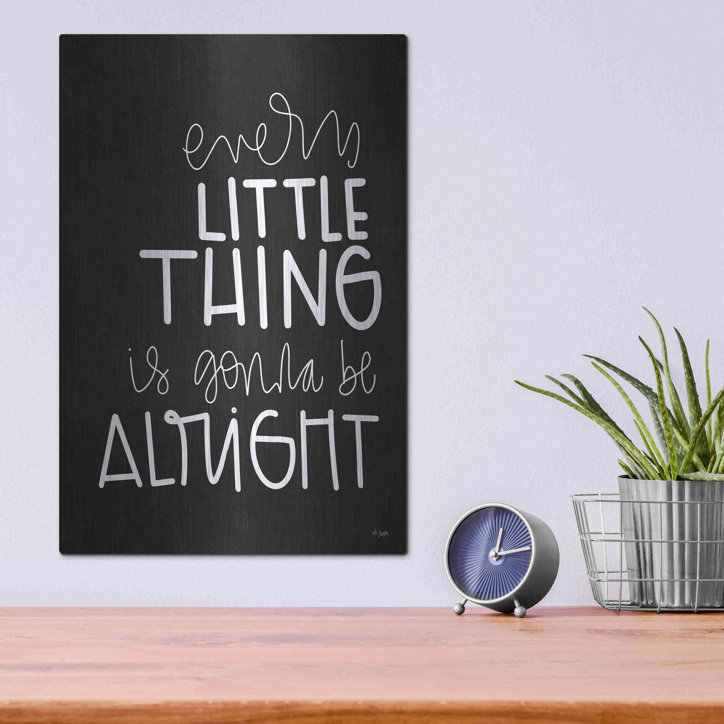 Luxe Metal Art 'Every Little Thing' by Jaxn Blvd., Metal Wall Art,12x16