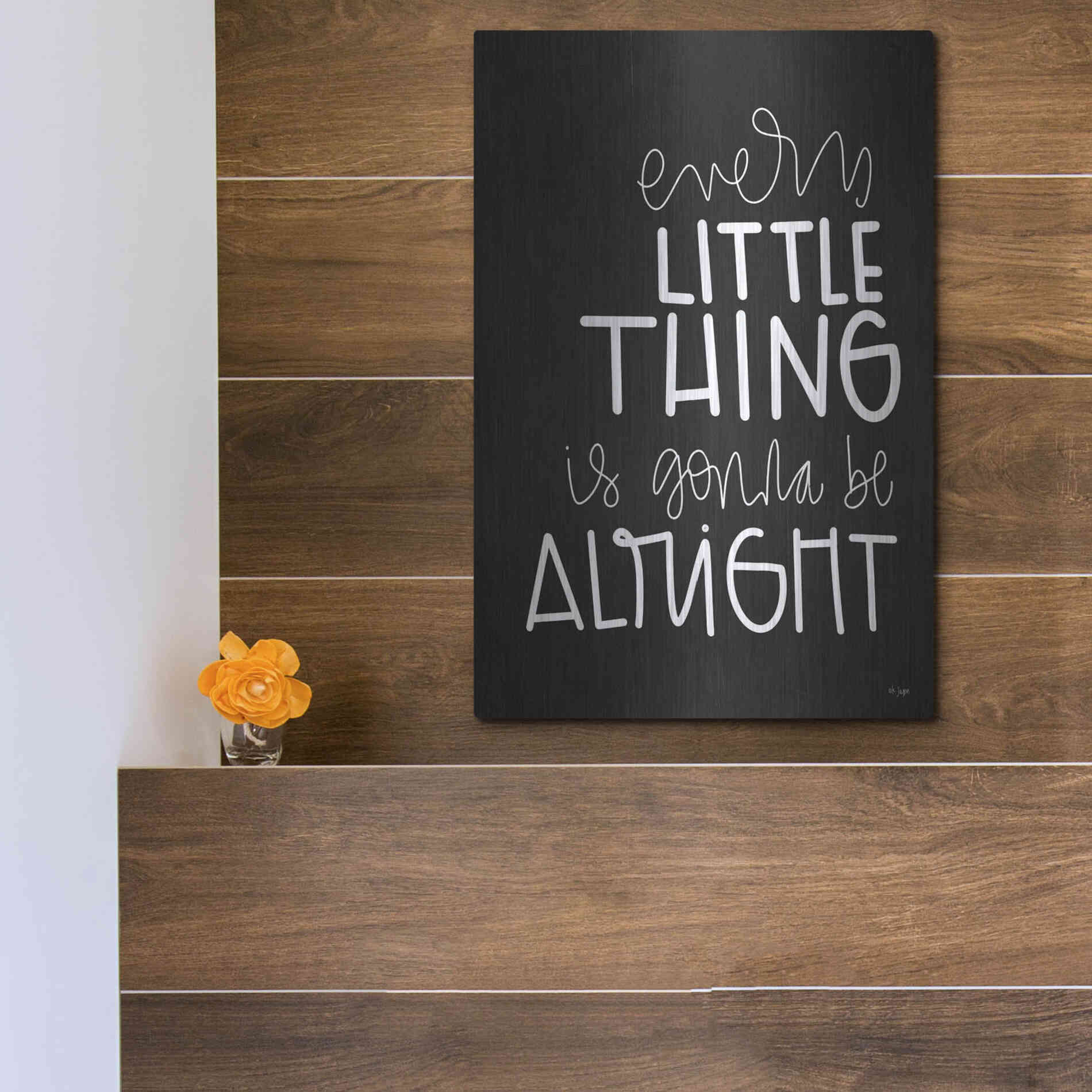 Luxe Metal Art 'Every Little Thing' by Jaxn Blvd., Metal Wall Art,12x16