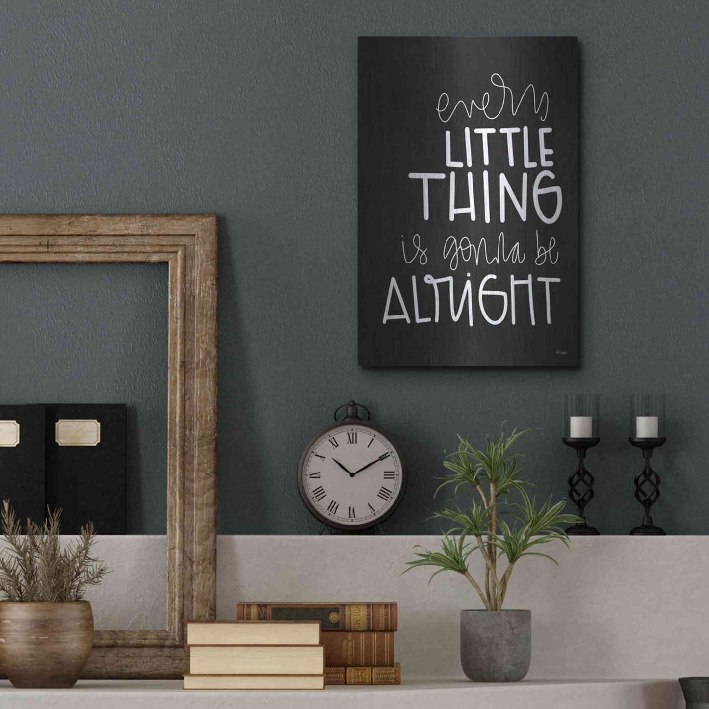 Luxe Metal Art 'Every Little Thing' by Jaxn Blvd., Metal Wall Art,12x16