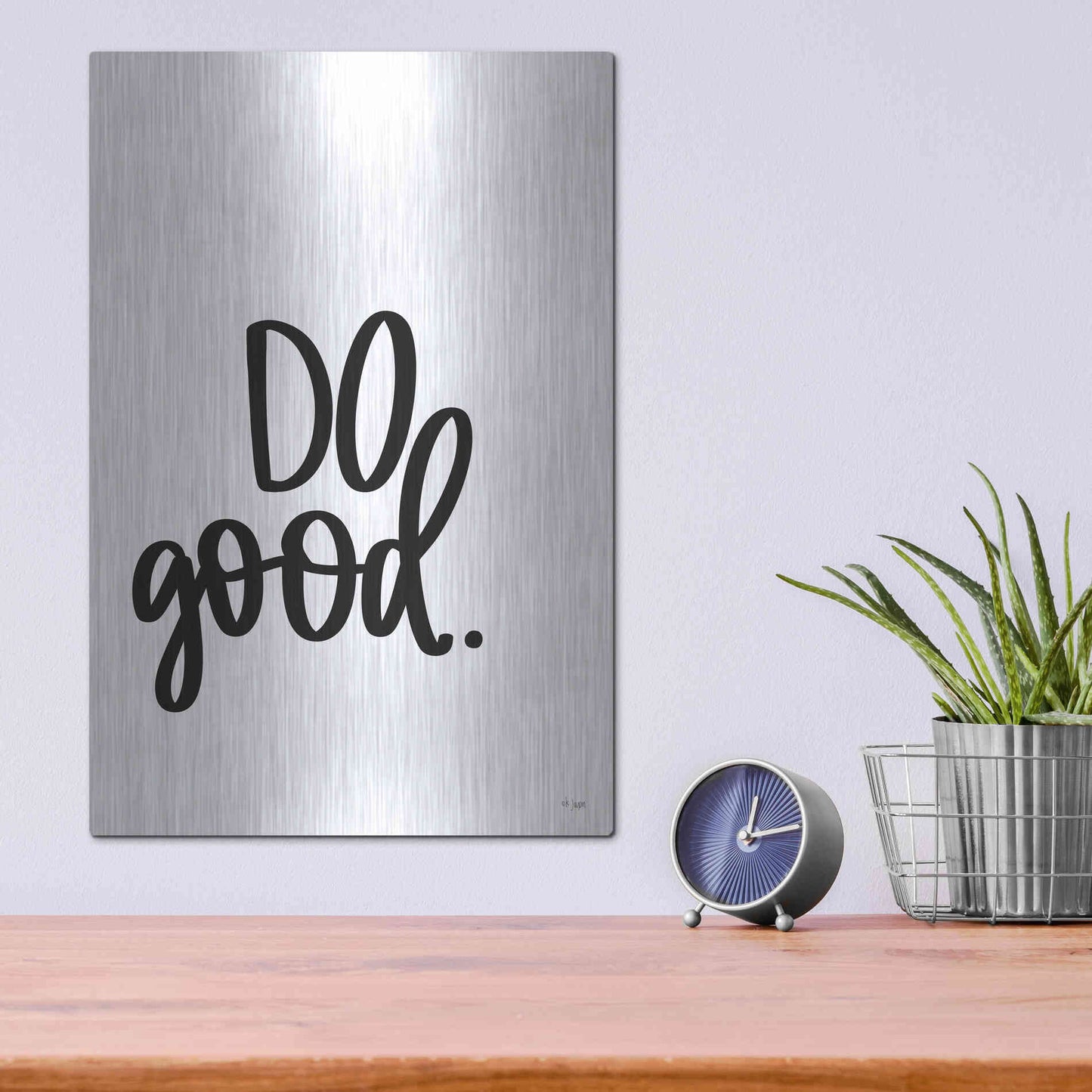 Luxe Metal Art 'Do Good' by Jaxn Blvd., Metal Wall Art,12x16
