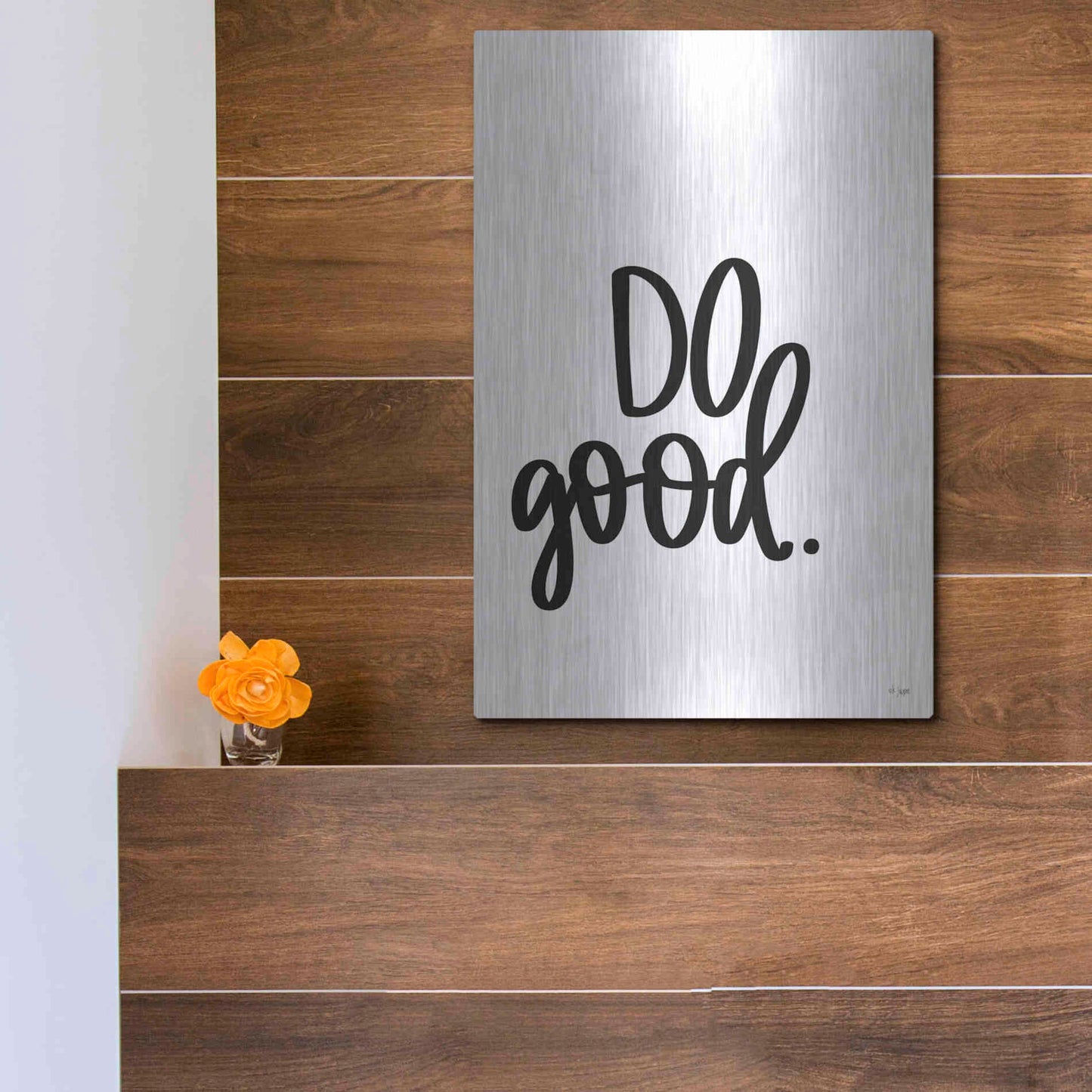 Luxe Metal Art 'Do Good' by Jaxn Blvd., Metal Wall Art,12x16