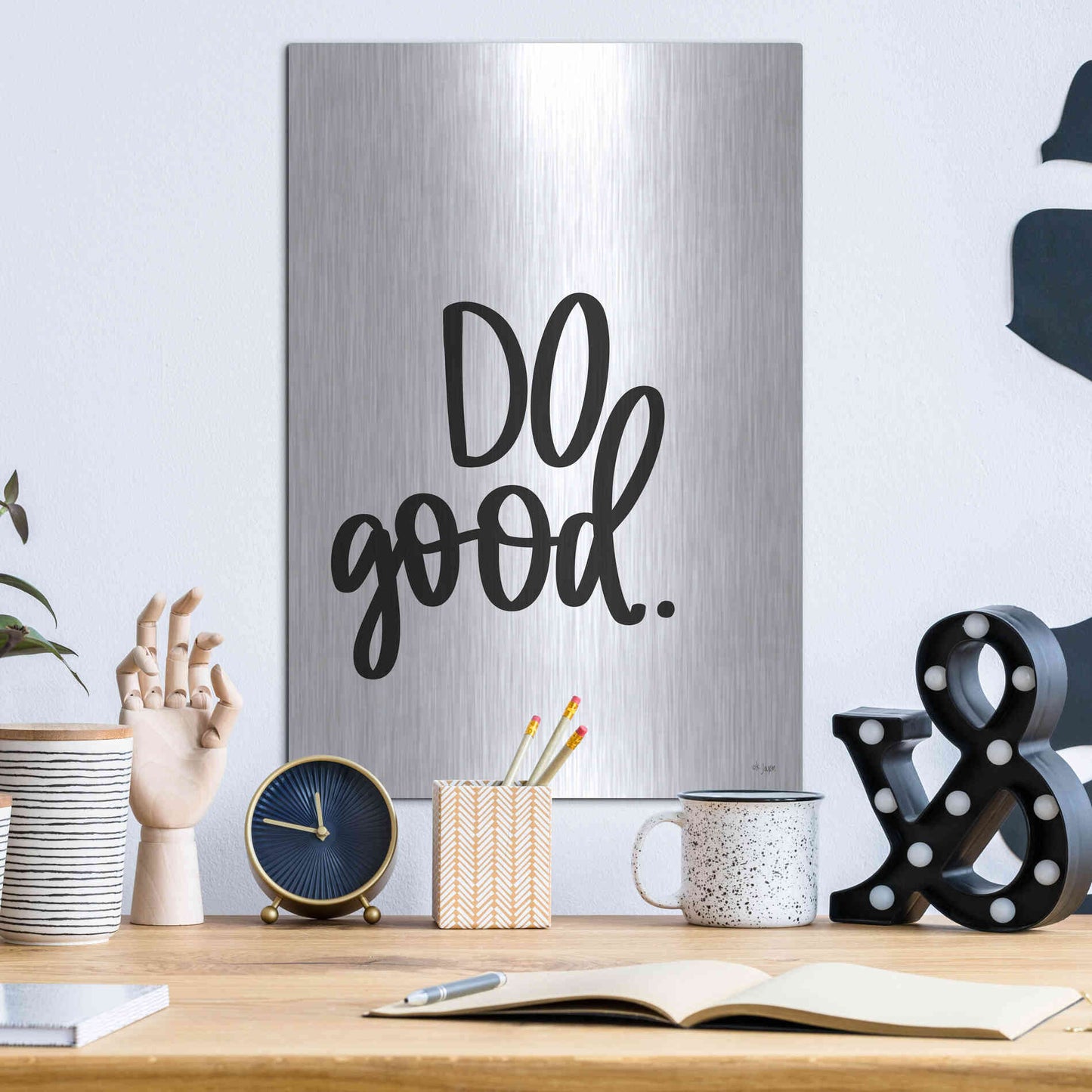 Luxe Metal Art 'Do Good' by Jaxn Blvd., Metal Wall Art,12x16