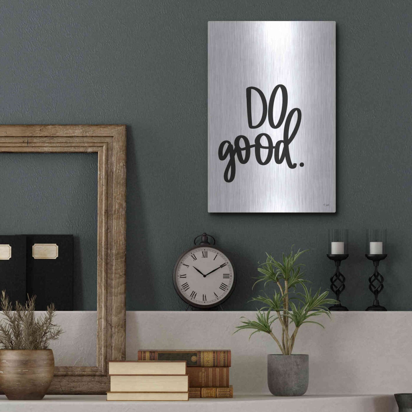 Luxe Metal Art 'Do Good' by Jaxn Blvd., Metal Wall Art,12x16