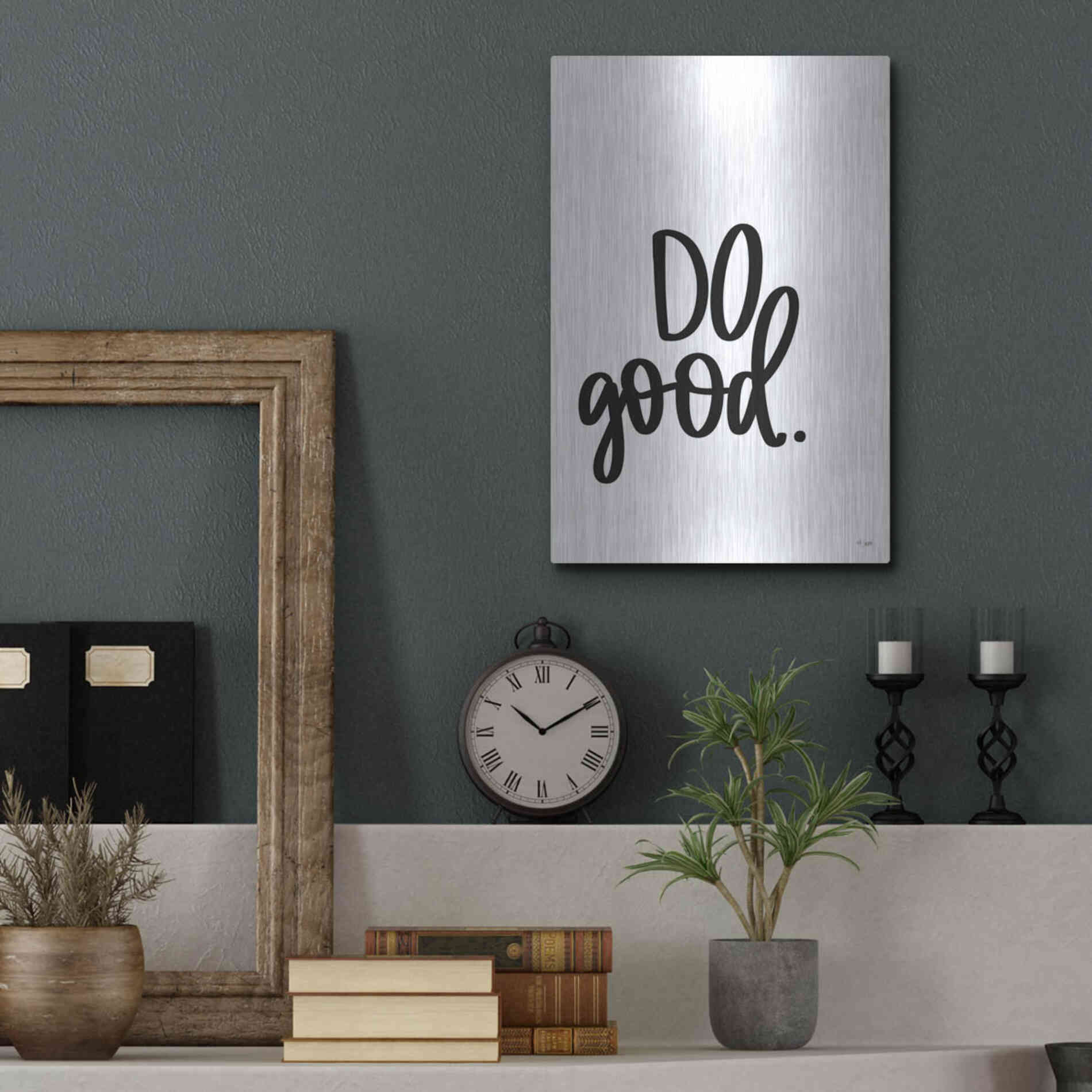 Luxe Metal Art 'Do Good' by Jaxn Blvd., Metal Wall Art,12x16