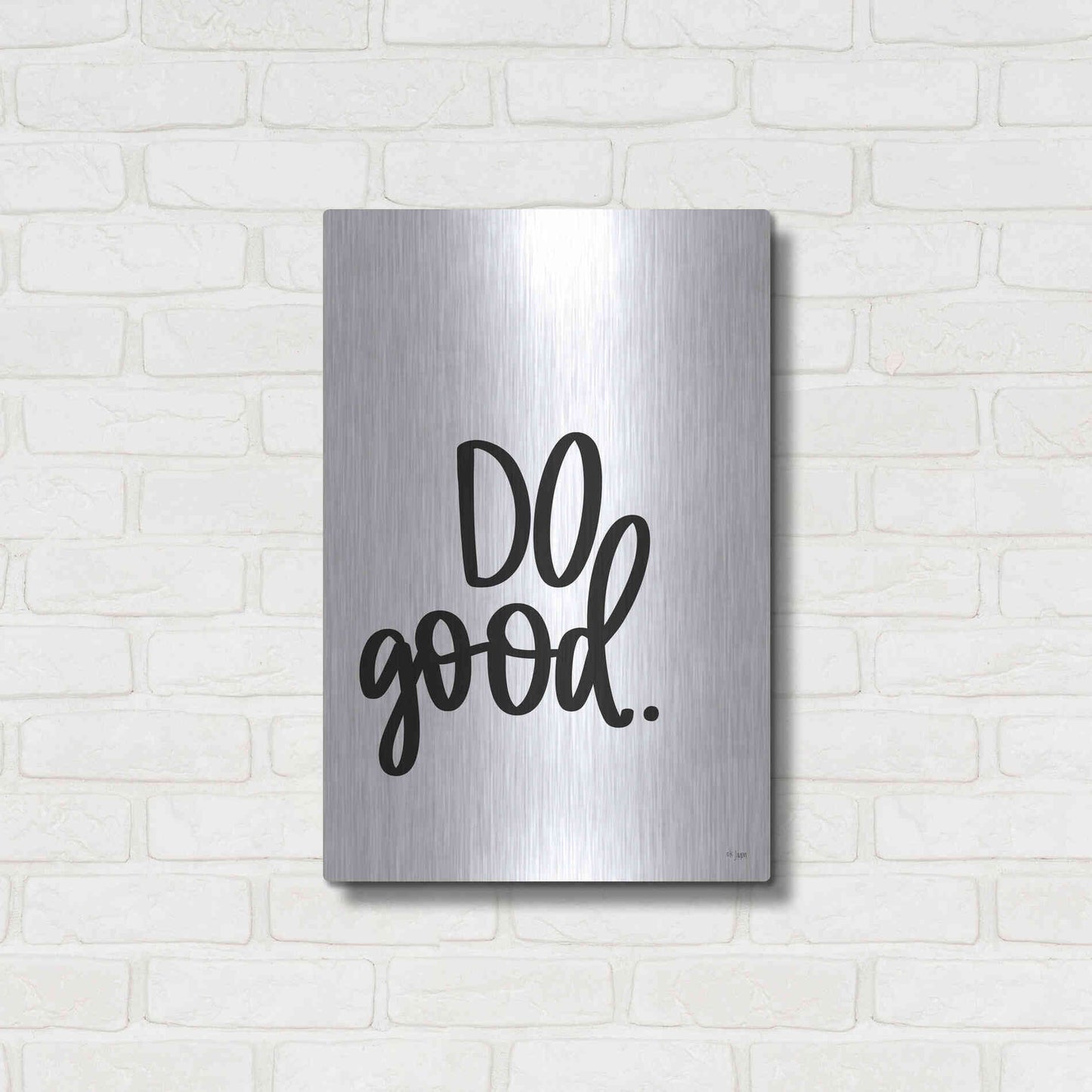 Luxe Metal Art 'Do Good' by Jaxn Blvd., Metal Wall Art,16x24