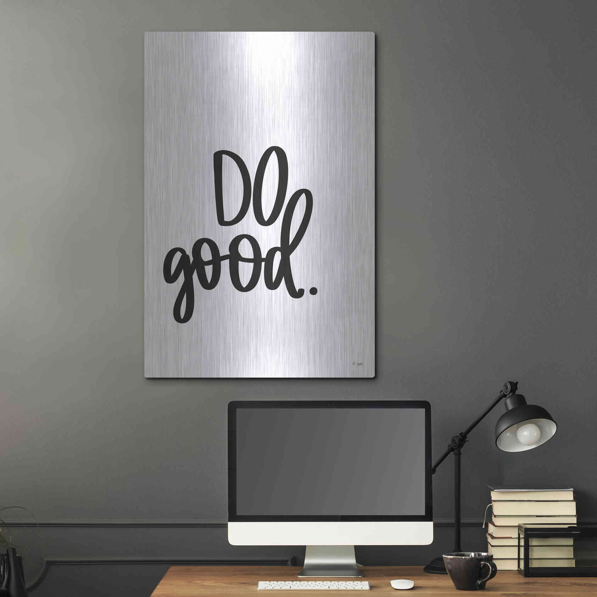 Luxe Metal Art 'Do Good' by Jaxn Blvd., Metal Wall Art,24x36