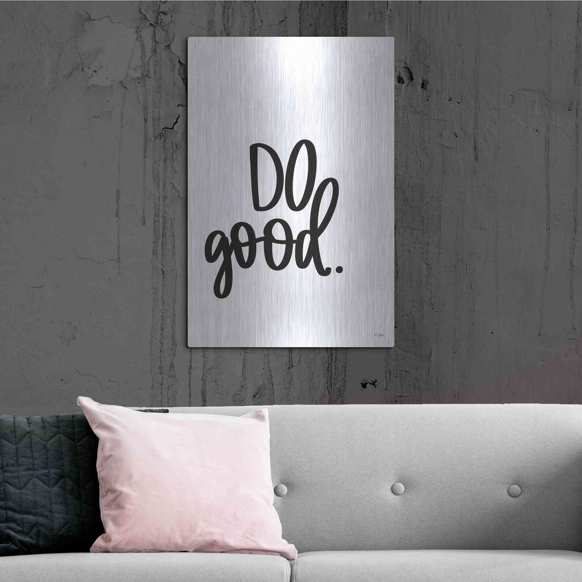 Luxe Metal Art 'Do Good' by Jaxn Blvd., Metal Wall Art,24x36
